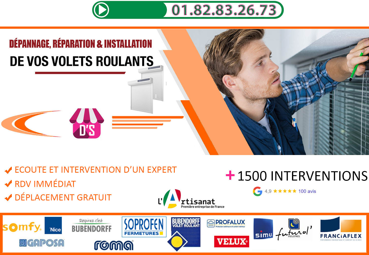 Réparation Store Bailly Romainvilliers 77700